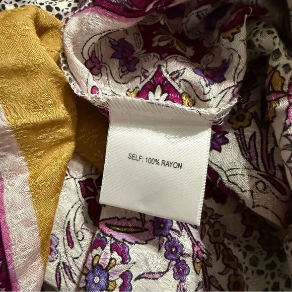 NWT Jane + Delancey White Purple Floral Print V Neck Tank To - Picture 5 of 5